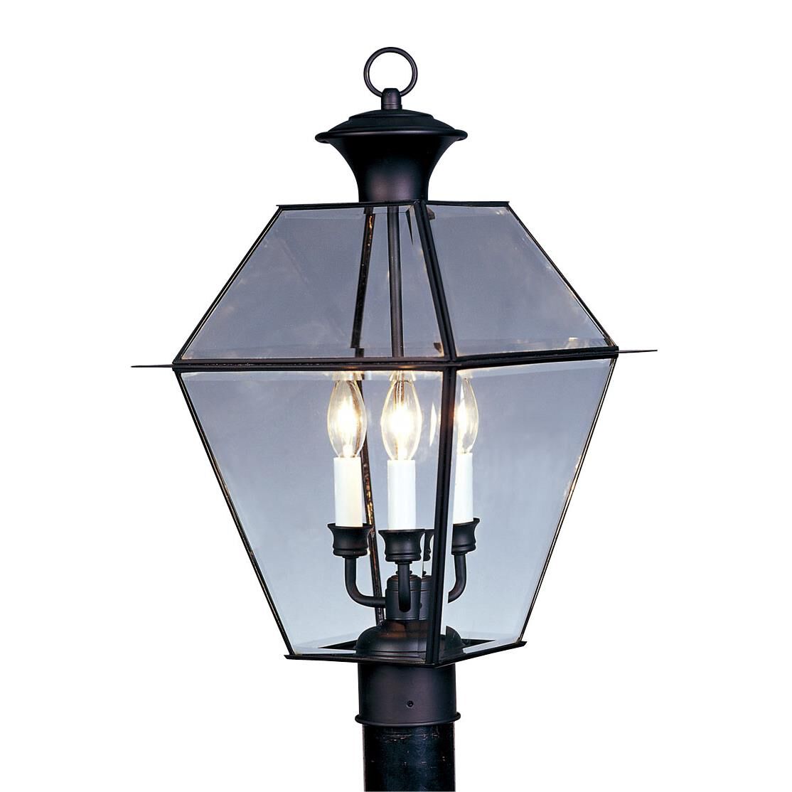 Westover 21 Inch Tall 3 Light Outdoor Post Lamp by Livex Lighting